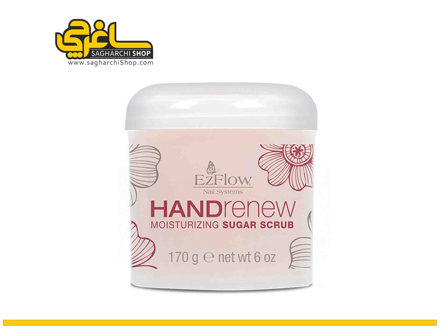 HANDrenew Moisturizing Sugar Scrub 170gr اسکراب شکری دست ایزی فلو EzFlow تولید کشور آمریکا میباشد.کمپانی خلاق و مطرح آمریکایی Ezflow، با 25 سال سابقه درخشان و متمرکز در زمینه ناخن، از جمله...