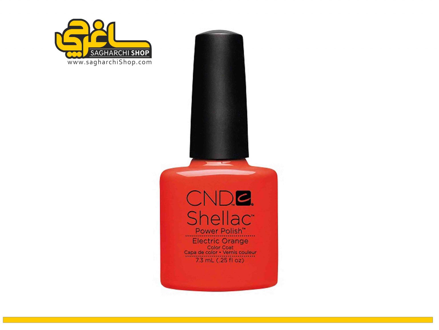 لاک ژل ElectricOrange لاک ژل 7.3 میلی لیتر سی ان دی CND Electric Orange تولید آمریکا میباشد.کمپانی آمریکایی CND از جمله برندهای پر افتخار دهه اخیر میباشد که محصولات خود...