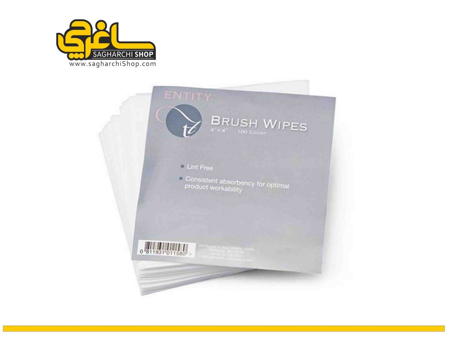 BRUSH WIPES پد قلم انتیتی ENTITY brush wipes مانند برندهای هارمونی و آرتستیک توسط کمپانی آمریکایی و معروف Nail alliance تولید میشود.محصولات...