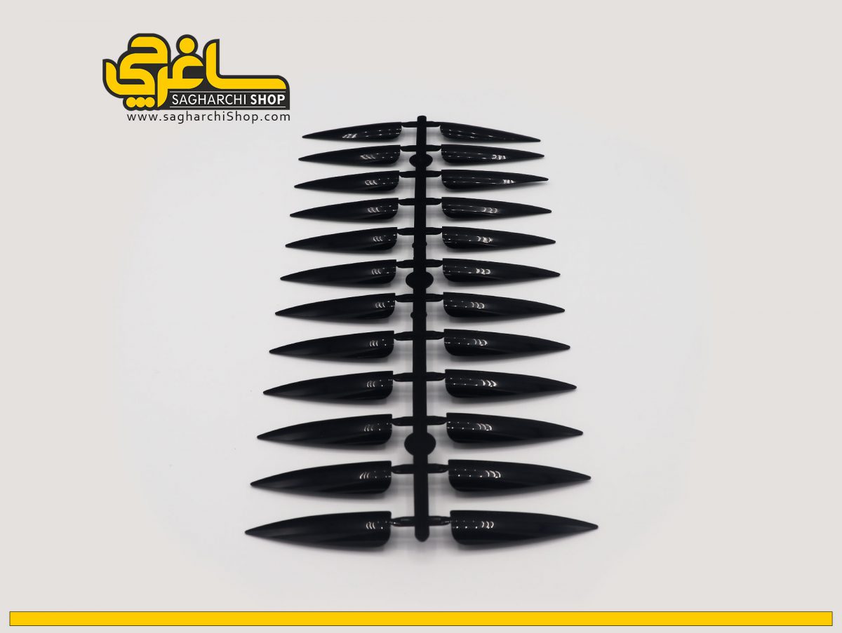 پالت طراحی شاخه ای عددی نوک تیز مشکی