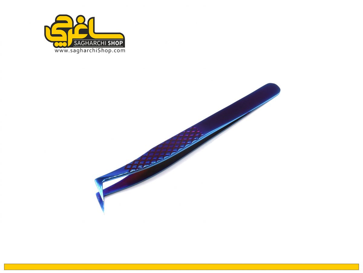 پنس مژه 90 درجه ML آبی