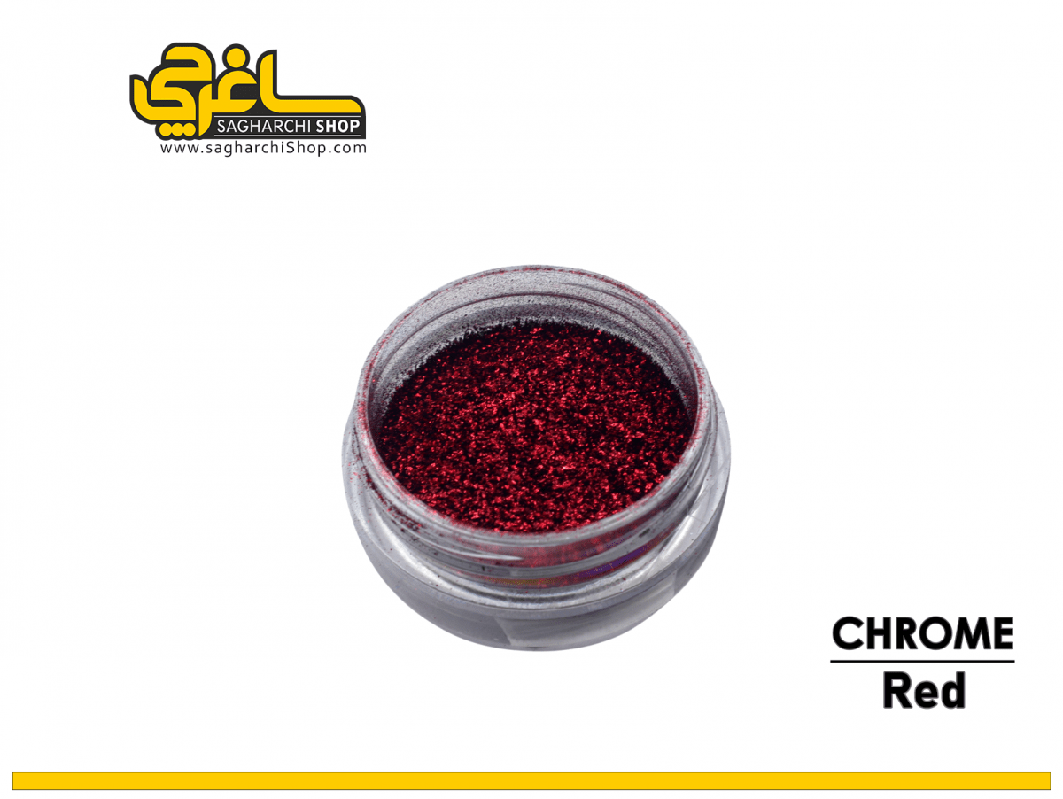 پودر کروم گلیتر قرمز - Image 1