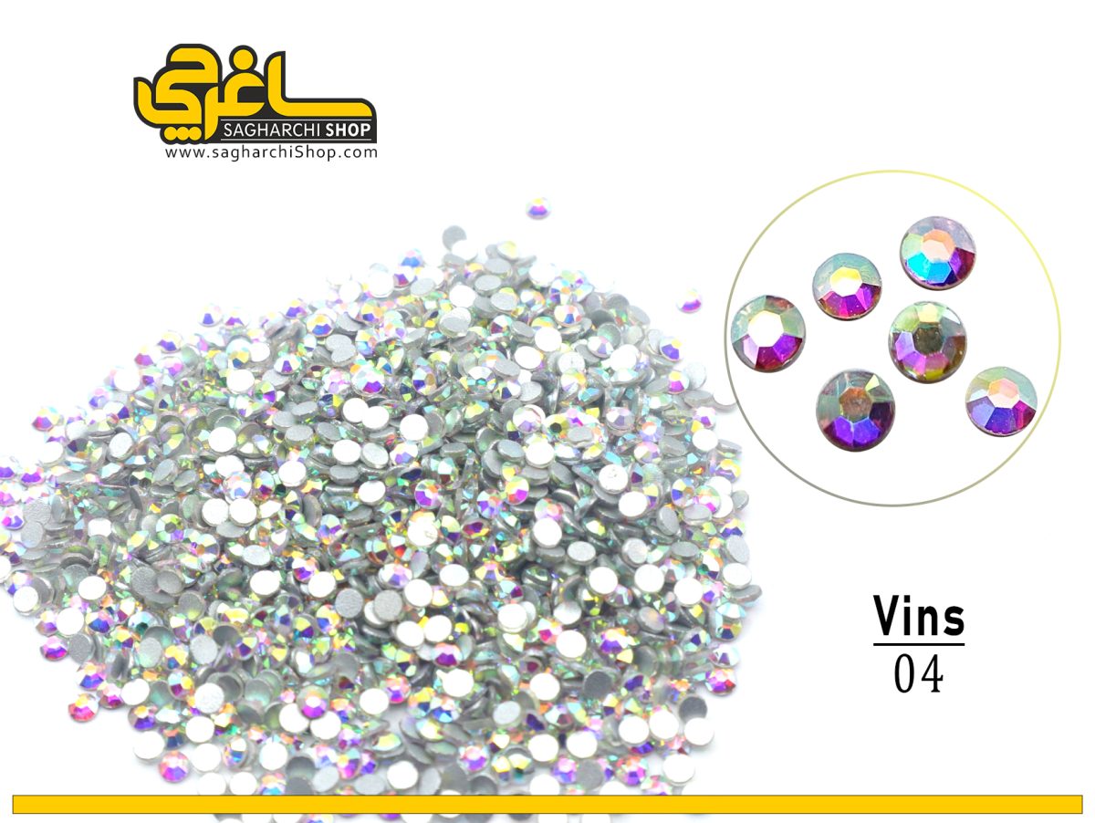 نگین هفت رنگ ناخن وینس vins کد 04 نگین هفت رنگ ناخن کد 04 وینس vins - Image 1