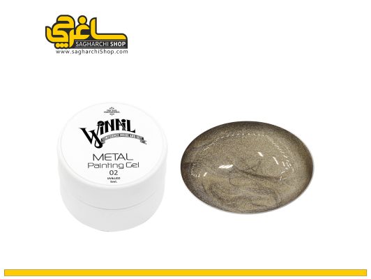 متالیک ژل ناخن وینیل طلایی و نقره ای Metal gel Winai - Image 2