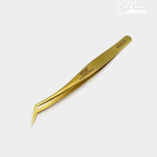 پنس مژه 45 درجه وتوس Vetus مدل MCS-20 از جمله لوازم کاربردی و مناسب برای کاشت و اکستنشن مژه می باشد.اکستنشن مژه روشی است برای زیباتر شدن مژه ها...